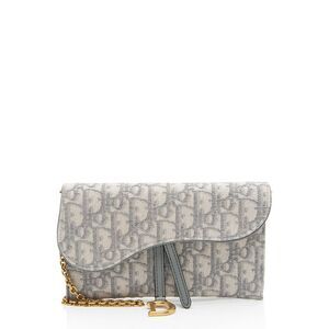 Dior Oblique Small Saddle Pouch with Chain